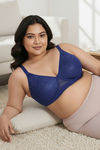 Zivame True Curv Lightly Lined Wired High 3/4Th Coverage Super Support - Navy Peony — thumbnail 4